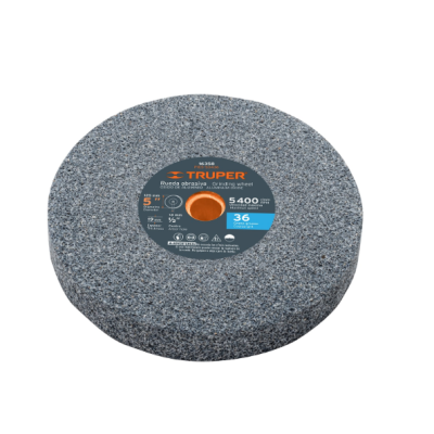 Rueda abrasiva p/esmeril 5"x19mm, óxido aluminio, grano 36 16358